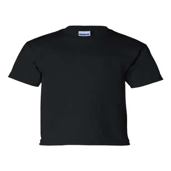 Gildan&reg; Ultra Cotton Youth Crewneck Short Sleeve T-Shirt Black {1}