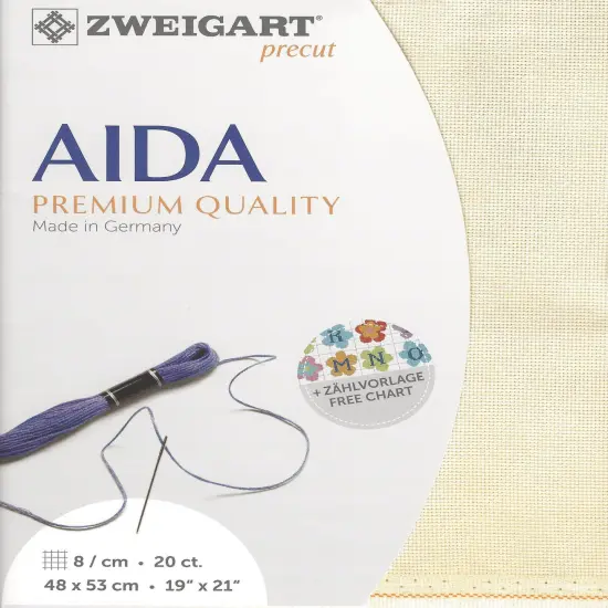 Precut Zweigart Aida extra fine 20 count Ivory {1}