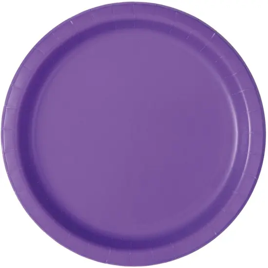 Neon Purple Solid Round 9" Dinner Plates, 8ct {1}