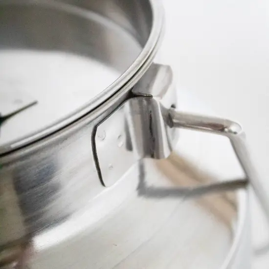 Small Shining Stainless Steel Milk Can Seamless Solid Bail 10" High 1.3 Gallon {5}
