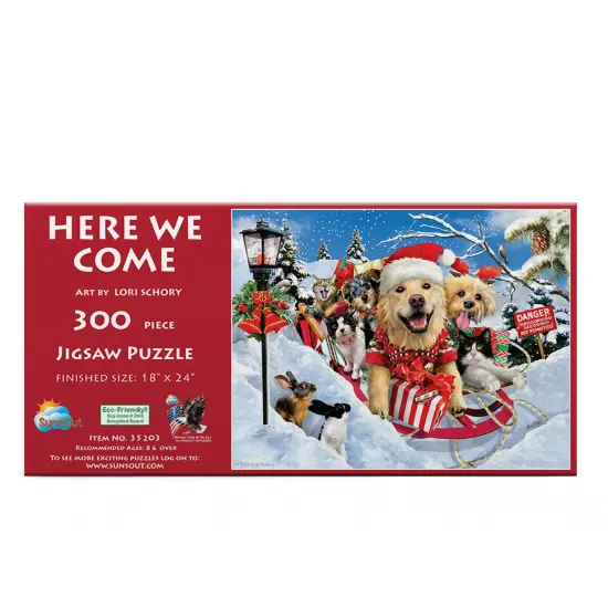 Sunsout Here We Come 300 pc Christmas Jigsaw Puzzle 35203 {3}