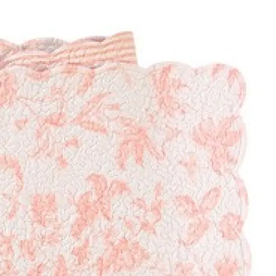 Colonial Williamsburg Brighton Pink Cotton Quilted Table Runner 14" x 51" {3}