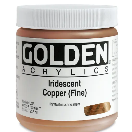 Golden Heavy Body Artist Acrylics - Iridescent Copper (Fine), 8 oz Jar {1}