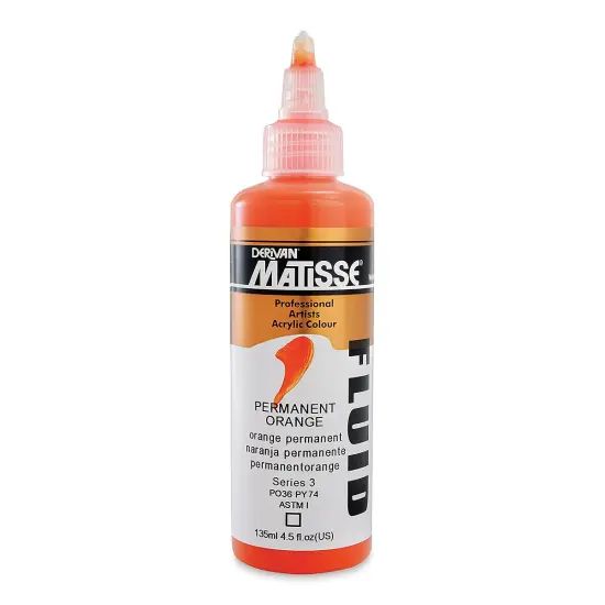 Matisse Fluid Acrylic - Permanent Orange, 135 ml {1}