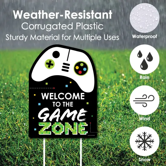 Big Dot of Happiness Game Zone - Party Decorations - Pixel Video Game Party or Birthday Party Welcome Yard Sign {4}