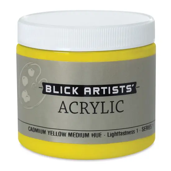 Blick Artists' Acrylic - Cadmium Yellow Medium Hue, 16 oz jar {1}