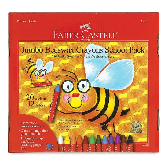 Faber-Castel Jumbo Beeswax Crayons - Pack of 240 {2}