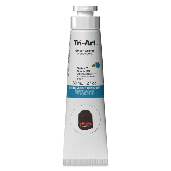 Tri-Art High Viscosity Artist Acrylic - Golden Orange, 60 ml tube {1}