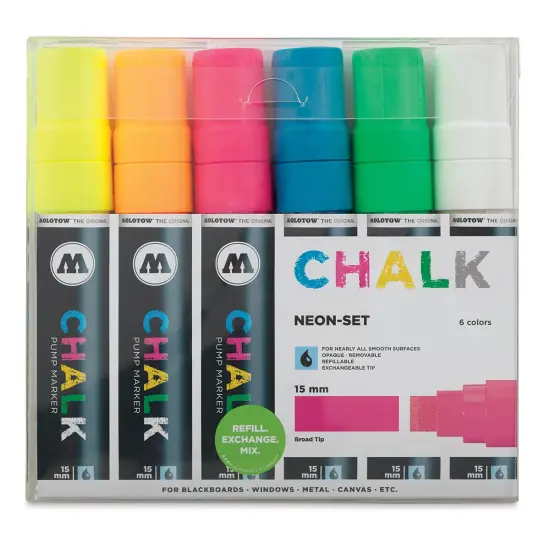 Molotow Chalk Marker - Neon Colors, Set of 6, 15 mm {2}
