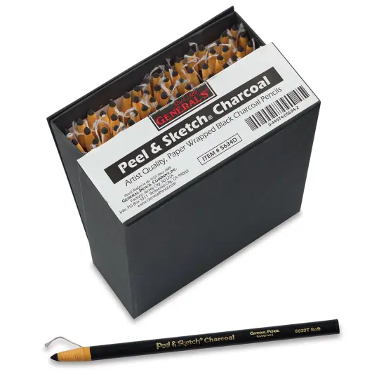 General's Peel and Sketch Charcoal - Class Pack of 72 {1}