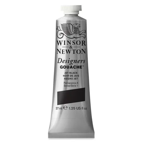 Winsor & Newton Designers Gouache - Jet Black, 37 ml tube {1}
