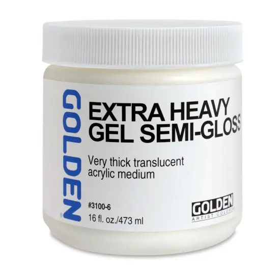 Golden Extra Heavy Acrylic Gel Medium - Semi-Gloss, 16 oz jar {2}