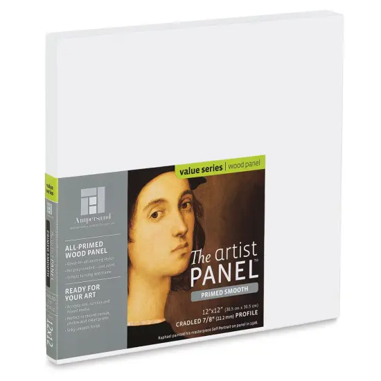 Ampersand Value Series Artist Panel - Smooth, 12" x 12", 7/8" Cradle {1}