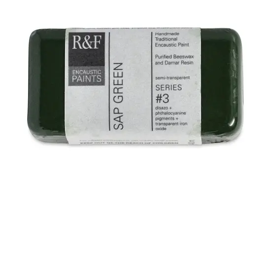 R&F Encaustic Paint Block - Sap Green, 40 ml block {2}