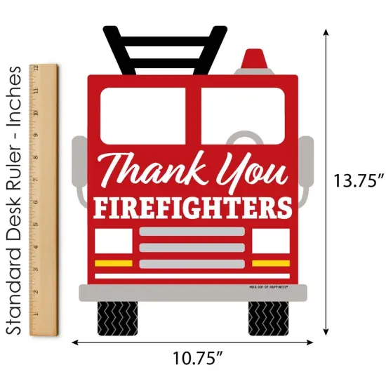 Big Dot of Happiness Thank You Firefighters - Outdoor Lawn Sign - First Responders Appreciation Yard Sign - 1 Piece {6}