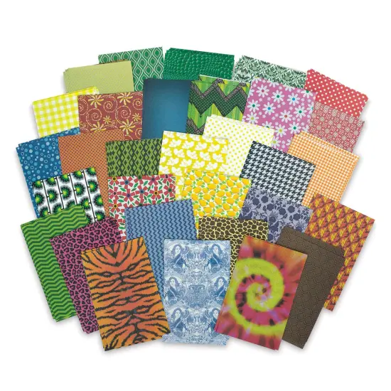 Roylco All Kinds of Fabric Paper - 5-1/2" x 8-1/2", 200 Sheets {2}