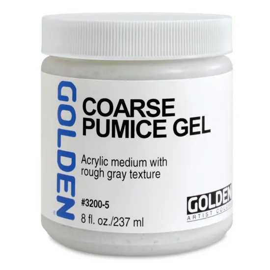 Golden Pumice Gel Medium - Coarse, 8 oz jar {2}