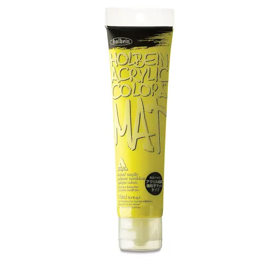 Holbein Mat Acrylic - Lemon Yellow, 110 ml tube {2}