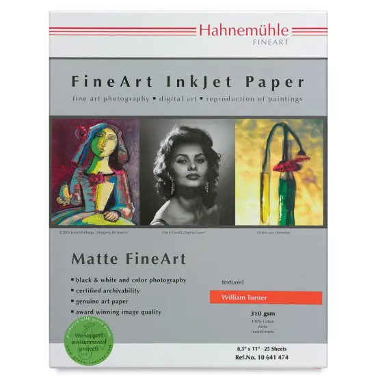 Hahnemuhle William Turner Inkjet Paper - 8-1/2" x 11", 25 Sheets {2}
