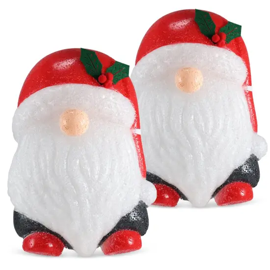 Ornativity Gnome Porch Light Cover - Gnome Head Outdoor Front Porch Lamp Holiday Decoration Covers - Set of 2 {1}