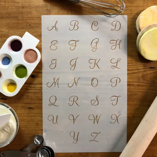 1-Inch Emily's Mini Monogram Cookie Stencil Set | C450 by Designer Stencils | Cookie Decorating Tools | {2}