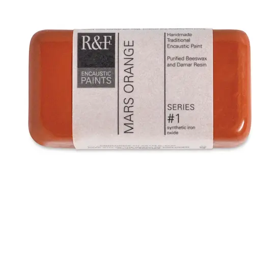 R&F Encaustic Paint Block - Mars Orange, 40 ml block {2}