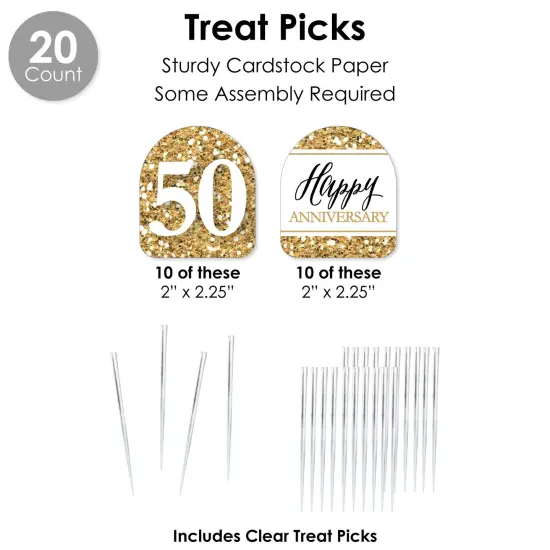 Big Dot of Happiness We Still Do - 50th Wedding Anniversary - Anniversary Party Favors and Cupcake Kit - Fabulous Favor Party Pack - 100 Pieces {7}