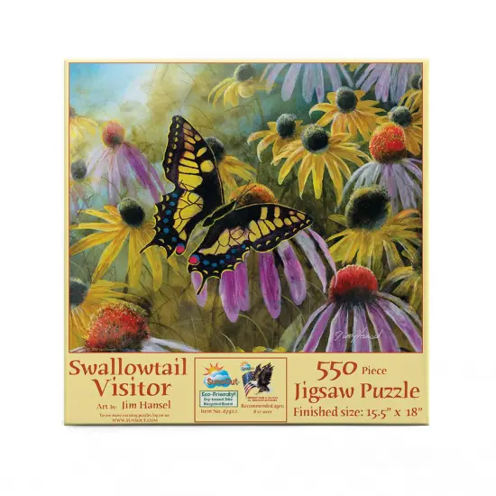Sunsout Swallowtail Vistor 550 pc Jigsaw Puzzle 67322 {3}