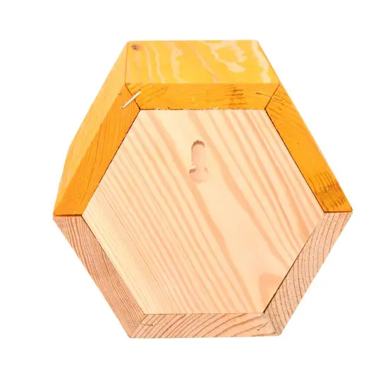 Esschert Design Hexagonal Bee Pine Wood Cold Weather House Shelter {5}