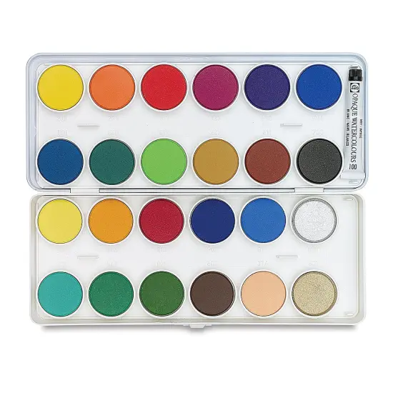 Talens Watercolor Pans - Opaque, Pan, Set of 24, Pan {2}