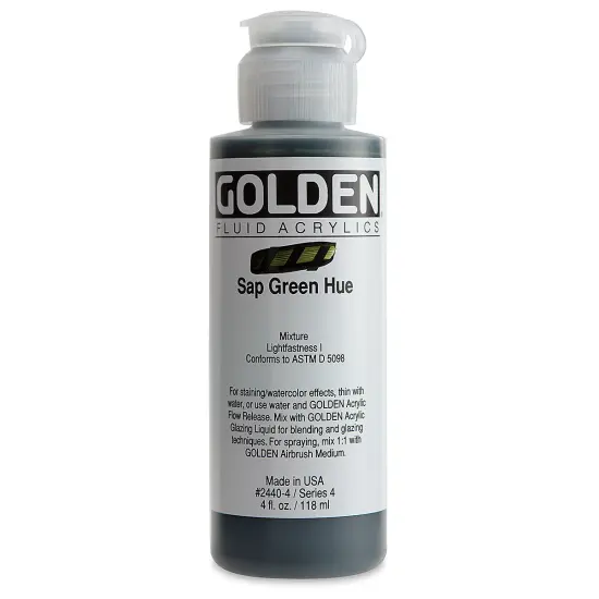 Golden Fluid Acrylics - Sap Green Historical Hue, 4 oz bottle {2}