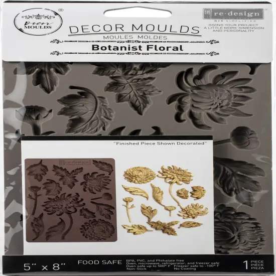 Prima Marketing Re-Design Mould 5"X8"X8mm-Botanist Floral {1}