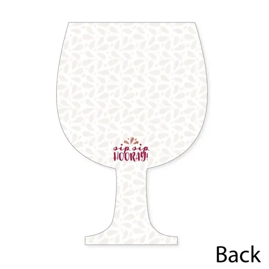 Big Dot of Happiness But First, Wine - Shaped Thank You Cards - Wine Tasting Party Thank You Note Cards with Envelopes - Set of 12 {6}