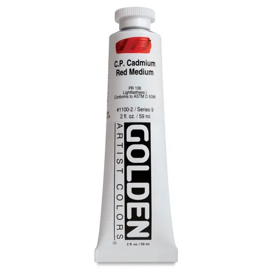 Golden Heavy Body Artist Acrylics - Cadmium Red Medium, 2 oz Tube {1}