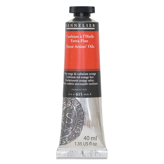 Sennelier Artists' Extra Fine Oil Paint - Cadmium Red Orange Hue, 40 ml tube {2}