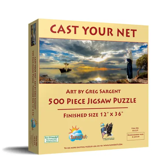 Sunsout Cast Your Net 500 pc Panoramic Jigsaw Puzzle 46229 {3}