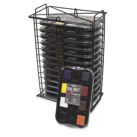 Richeson Semi-Moist Tempera Cake - Tempera Rack with 12 Sets {2}