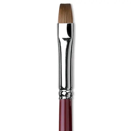 Da Vinci Kolinsky Red Oil Sable Brush - Bright, Long Handle, Size 8 {1}