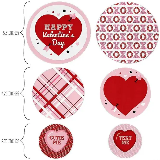 Big Dot of Happiness Conversation Hearts - Valentine's Day Giant Circle Confetti - Party Decorations - Large Confetti 27 Count {3}