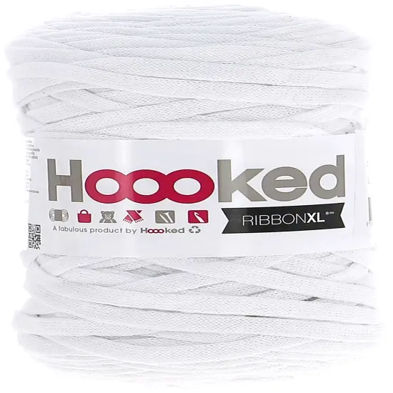 Multipack of 4 - Hoooked Ribbon XL Yarn-Optic White {2}