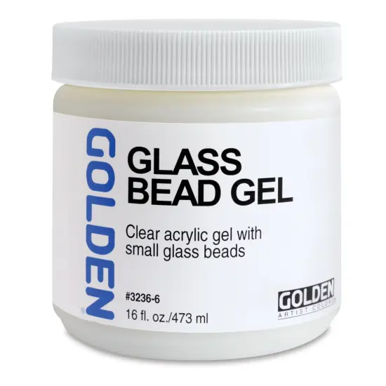 Golden Acrylic Gel Medium - Glass Bead, 16 oz jar {1}