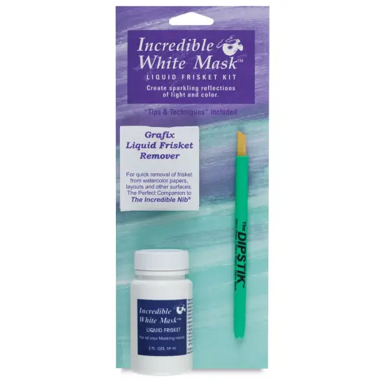 Grafix Incredible White Mask Frisket Kit - Liquid Frisket and Dipstik Kit {2}