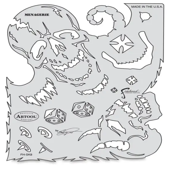 Iwata Artool Freehand Template - Son of Skull Master Menagerie {1}