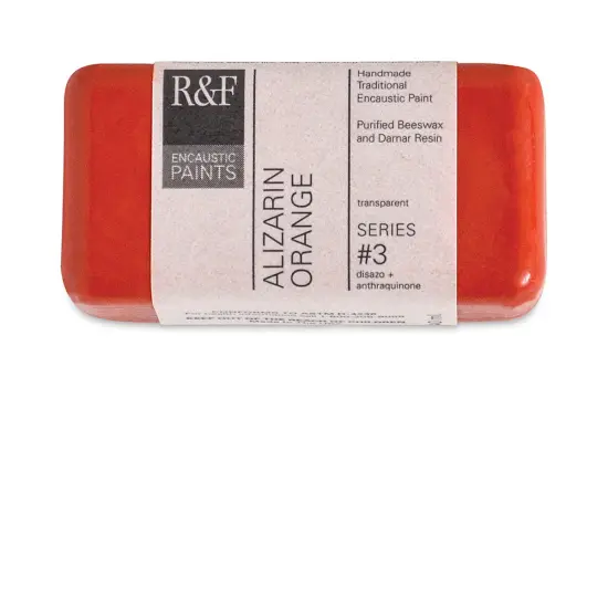 R&F Encaustic Paint Block - Alizarin Orange, 40 ml block {2}