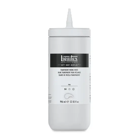 Liquitex Soft Body Artist Acrylics - Transparent Mixing White, 946 ml {1}