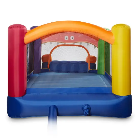 Cloud 9 Inflatable Bounce House and Blower, Monster Theme Bouncer for Kids with Slide, Includes Stakes and Repair Patches {5}