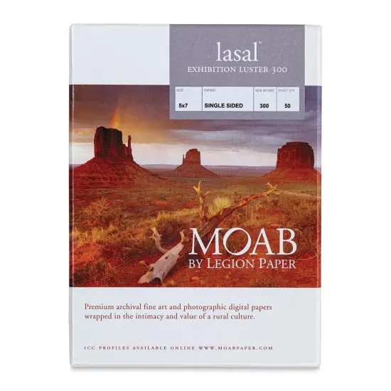 Legion Moab Lasal Photo Paper - 5" x 7", Lustre, Pkg of 50 sheets {1}