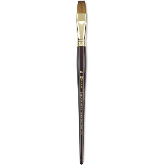 Escoda Reserva Kolinsky-Tajmyr Sable Brush - Bright, Short Handle, Size 16 {1}