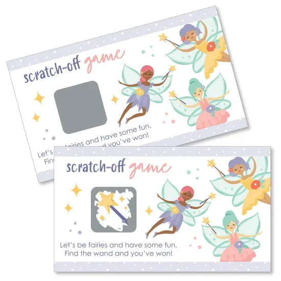 Big Dot of Happiness Let's Be Fairies - Fairy Garden Birthday Party Game Scratch Off Cards - 22 Count {1}