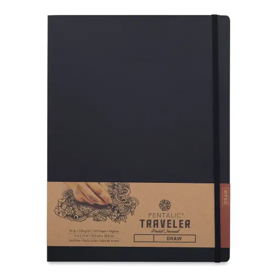 Pentalic Traveler Draw Pocket Journal - 12" x 9", 120 pages {2}